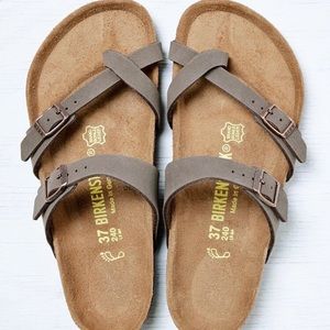Brown Birkenstock Sandals.